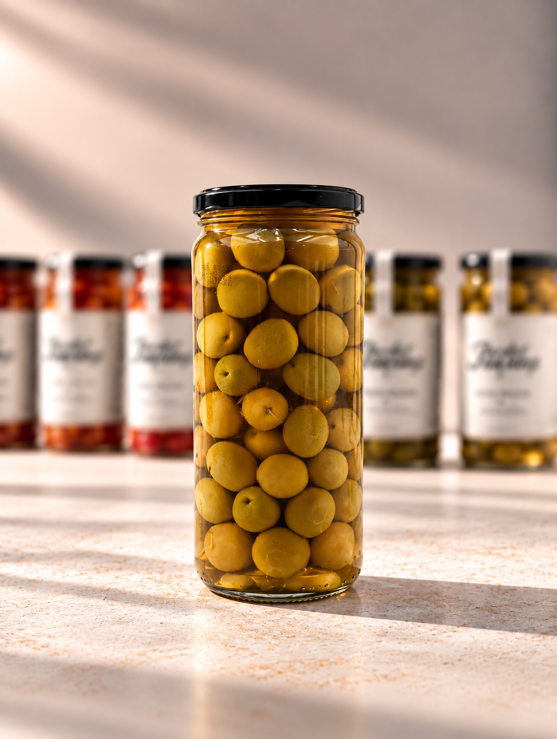 Aceituna Manzanilla Extra con Hueso · Sabor Anchoa · SELECCIÓN GOURMET · 700 g